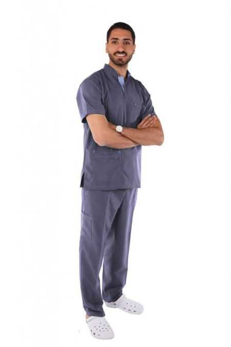 royal scrub set dark grey
