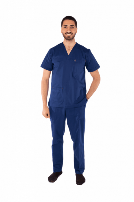 classic scrub set dark steel blue