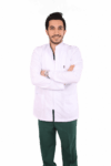 men’s royal dental short lab coat