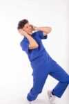 royal scrub set blue