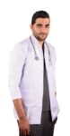men’s royal dental short lab coat