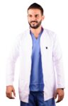 men’s royal dental short lab coat