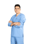 classic long sleeve scrub set blue