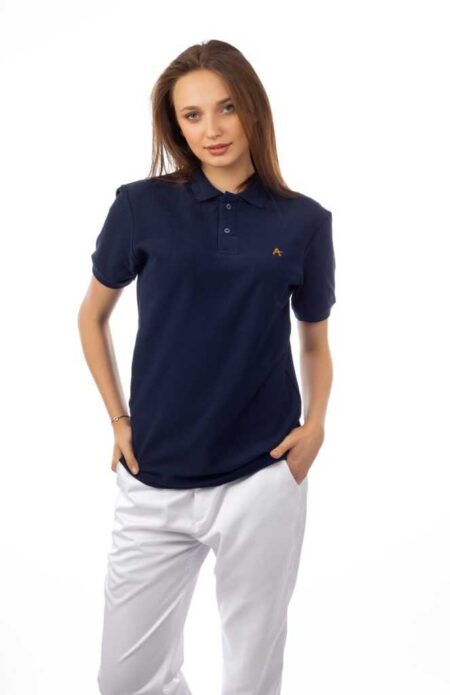 Dark Blue Medical Polo Shirt