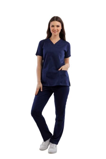 Dark Blue Premium Female Scrub