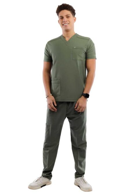 Premium scrub set olive