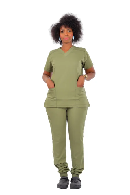 Olive Premium Female Scrub - Sweat Pants