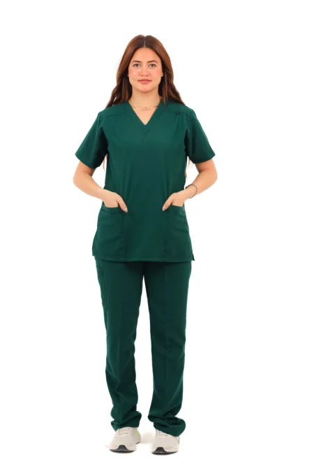 Premium Emerald Green Medical Scrub for Women